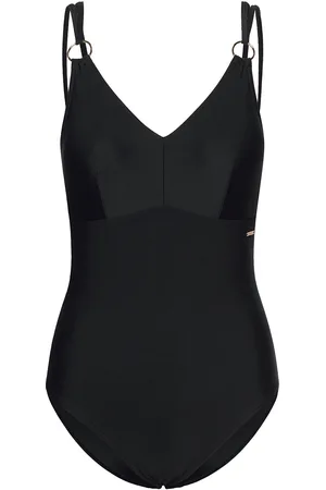 Speedo Womens Shaping Strappy 1 Piece Sport Sport Clothing Sport Swimwear Sport Swimsuits Black