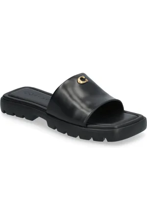 Coach Florence Sandal Designers Sandals Flat Sandals Black