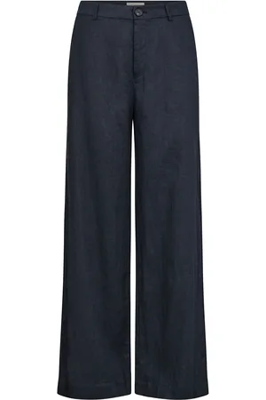 Part Two Ninnespw Pa Bottoms Trousers Wide Leg Navy