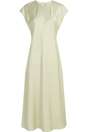Calvin Klein Matte Shine Satin Sheath Dress Maxikjole Festkjole Green