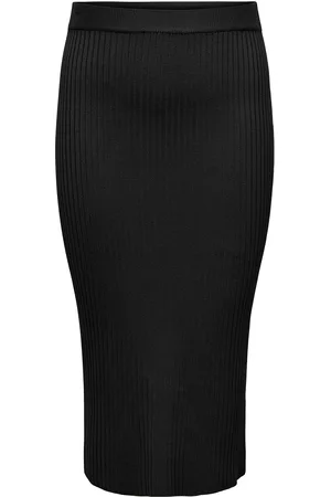 ONLY Carmila Long Skirt Knt Skirts Knee-length & Midi Skirts Black