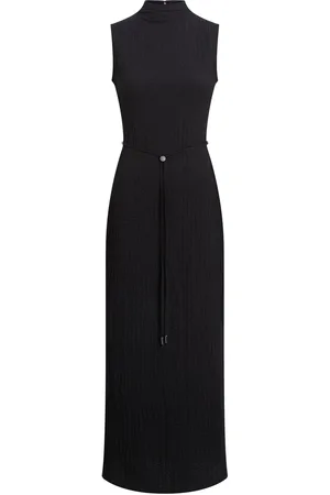 Calvin Klein Crinkle Jersey Ankle Dress Maxikjole Festkjole Black