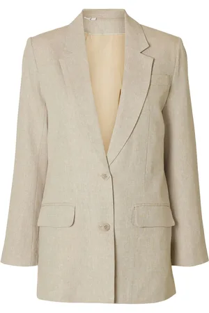 SELECTED Slftania-Rita Ls Relaxed Blazer Noos Blazers Single Breasted Blazers Cream