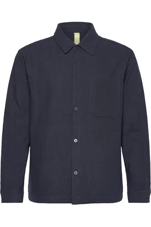 Brixtol Frank Linen Designers Shirts Linen Shirts Navy