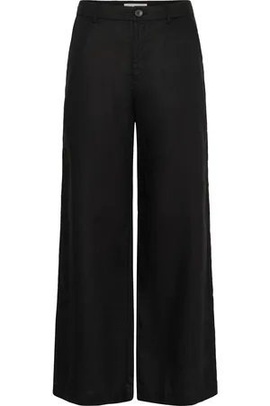 Part Two Ninnespw Pa Bottoms Trousers Wide Leg Black