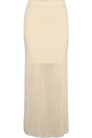 Twist & tango Meline Bouclé Skirt Skirts Knee-length & Midi Skirts Beige