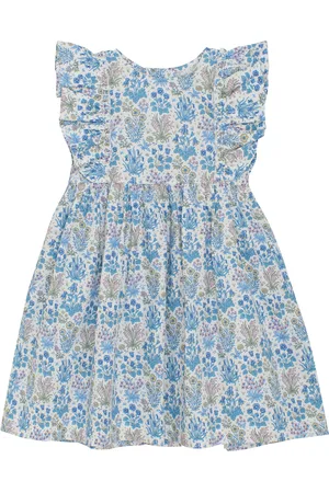 Huttelihut Dress Ss In Liberty Fabric Dresses & Skirts Dresses Casual Dresses Sleeveless Casual Dresses Blue