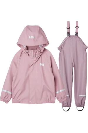 Helly Hansen K Bergen 2.0 Pu Rainset Sport Rainwear Rainwear Sets Pink