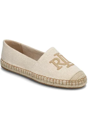 Ralph Lauren Cameryn Cross-Dyed Canvas Espadrille Sandaler Espadrilles Lave Cream