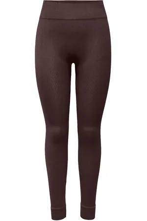ONLY Onpjaia Life Hw Seam Tights Noos Sport Running-training Tights Seamless Tights Brown