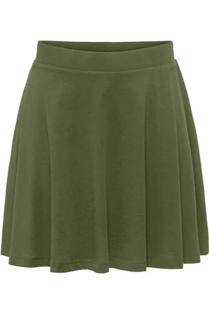 ONLY Onlmay Life Skater Skirt Jrs Kort Skjørt Khaki Green