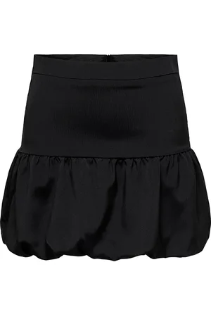 ONLY Onlnova Life Vis Baloon Skirt Solid Skirts Short Skirts Black