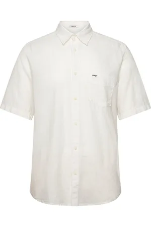 Wrangler Ss 1 Pkt Shirt Tops Shirts Short-sleeved Shirts White