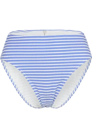 Lindex Brief Bikini High Hanna Crepe Swimwear Bikinis Bikini Bottoms Bikini Briefs Blue