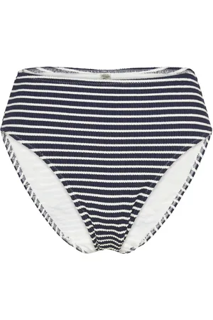 Lindex Brief Bikini High Hanna Crepe Swimwear Bikinis Bikini Bottoms Bikini Briefs Navy