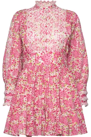 by Ti Mo Cotton Slub Mini Dress Designers Short Dress Pink