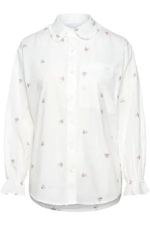 Noella Roberta Frill Shirt Tops Shirts Long-sleeved White