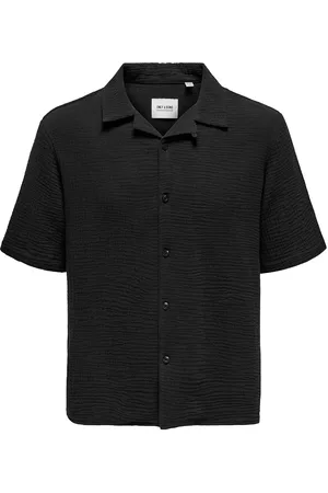 Only & Sons Onskyle 0158 Ss Shirt Tops Shirts Short-sleeved Black
