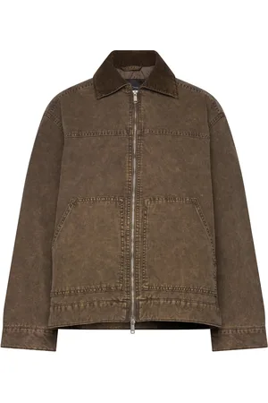 Monki Padded Cotton Canvas Jacket Fôret Jakke Brown