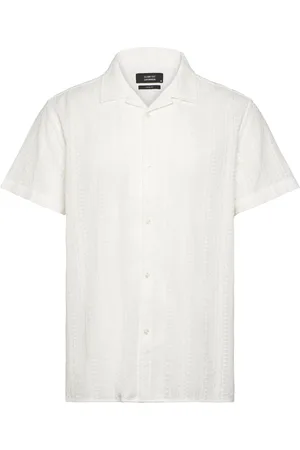 Clean Cut Bowling Bob Shirt Ss Tops Shirts Short-sleeved Shirts White