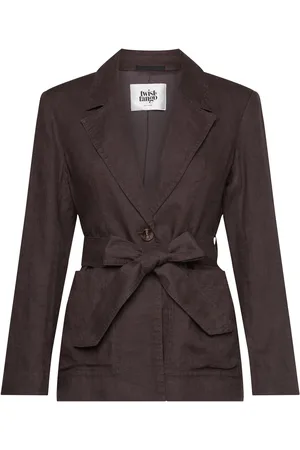 Twist & tango Presley Linen Blazer Blazers Single Breasted Blazers Brown