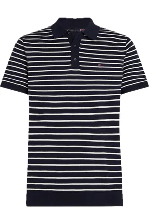 Tommy Hilfiger Essential Cotton Knitted Polo Tops Polos Short-sleeved Navy