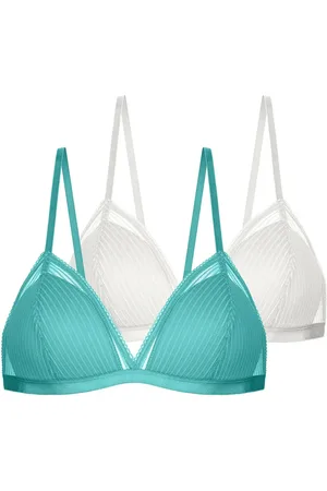 Dorina Lamina 2Pp Bralette Lingerie Bras & Tops Soft Bras Bralette Green