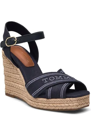 Tommy Hilfiger Espad High Wedge Sandal Med Hæl Espadrilles Navy
