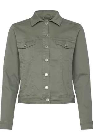 FRANSA Frvotwill 1 Jacket Dongerijakke Denimjakke Green