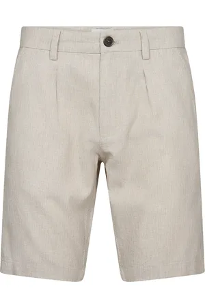 Bruun & Stengade Bs Apollon Regular Fit Shorts Bottoms Shorts Linen Shorts Cream