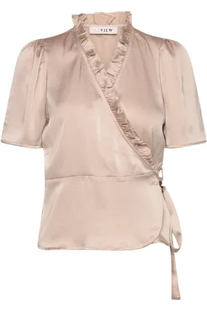 A-View Peony Blouse Tops Blouses Short-sleeved Cream