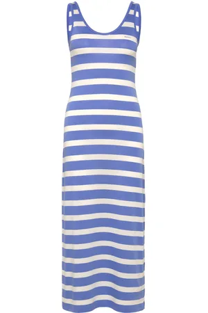 GANT Striped Tank Top Jersey Midi Dress Dresses Summer Dresses Blue