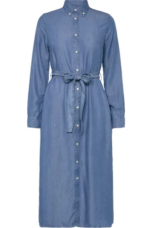 GANT Reg Chambray Shirt Dress Dresses Jeans Dresses Blue