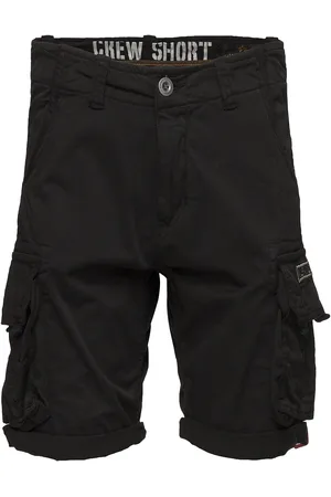 Alpha Industries Crew Short Designers Shorts Cargo Shorts Black
