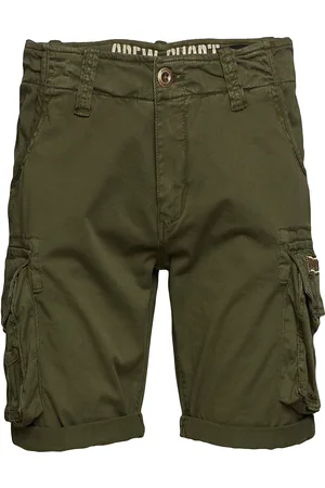 Alpha Industries Crew Short Designers Shorts Cargo Shorts Khaki Green