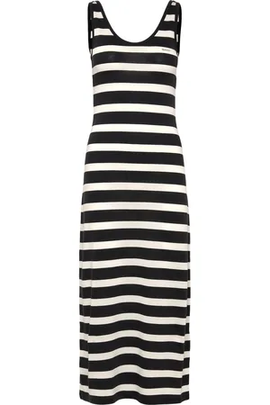 GANT Striped Tank Top Jersey Midi Dress Dresses Summer Dresses Black