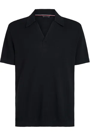 Tommy Hilfiger Knitted Cover-Up Tops Knitwear Short Sleeve Knitted Polos Navy