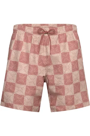 Abercrombie & Fitch Anf Mens Swim Badeshorts Pink