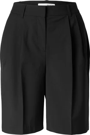 SELECTED Slfabbi Ls Hw Bermuda Shorts Bottoms Shorts Bermudas Black