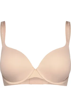Tommy Hilfiger Plunge Push Up Lingerie Bras & Tops Push Up Bras Beige