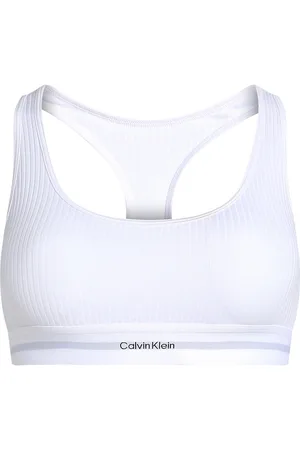 Calvin Klein Lightly Lined Bralette Lingerie Bras & Tops Soft Bras Tank Top Bras White