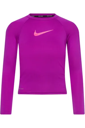 Nike Nike Swoosh Long Sleeve Hydroguard Swimwear Uv Clothing Uv Tops Pink