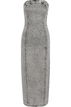 Gestuz Gzzauma Sl Long Dress Maxikjole Festkjole Grey