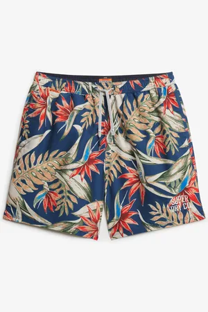 Superdry Hawaiian Print 16 Swim Short Badeshorts Navy