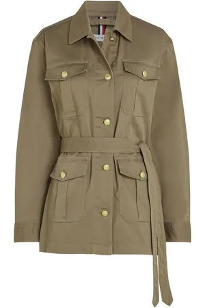 Tommy Hilfiger Gold Button Utility Jacket Outerwear Jackets Light-summer Jacket Green