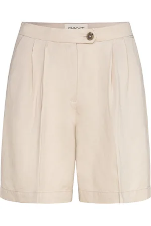 GANT Tailored Linen Shorts Bottoms Shorts Chino Shorts Cream