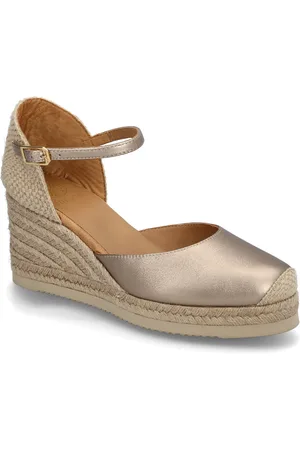 Unisa Caceres25Lmt Sandal Med Hæl Espadrilles Gold