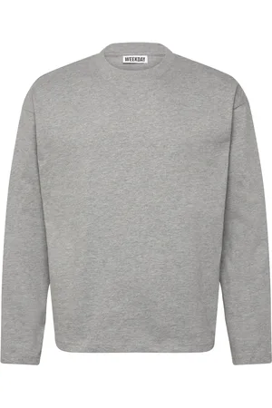 Weekday Great Boxy Long Sleeve T-Shirt Tops T-shirts Long-sleeved Grey