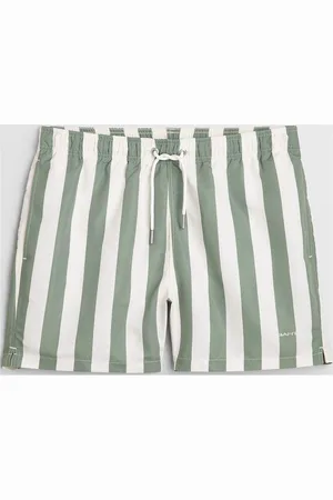 GANT Block Stripe Swim Shorts Sport Men Sport Clothing Sport Swimwear Sport Swim Shorts Green