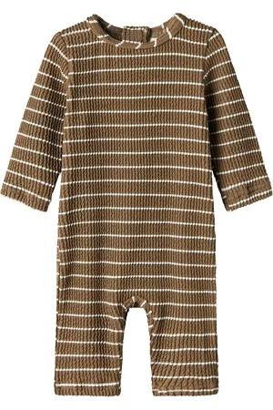 Lil Atelier Nbmfredo Ls Uv Suit Lil Badedrakt Badetøy Brown